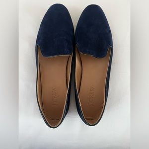 J Crew Suede Blue Loafers